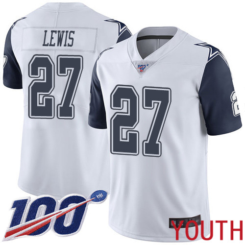 Youth Dallas Cowboys Limited White Jourdan Lewis #27 100th Season Rush Vapor Untouchable NFL Jersey->women nfl jersey->Women Jersey
